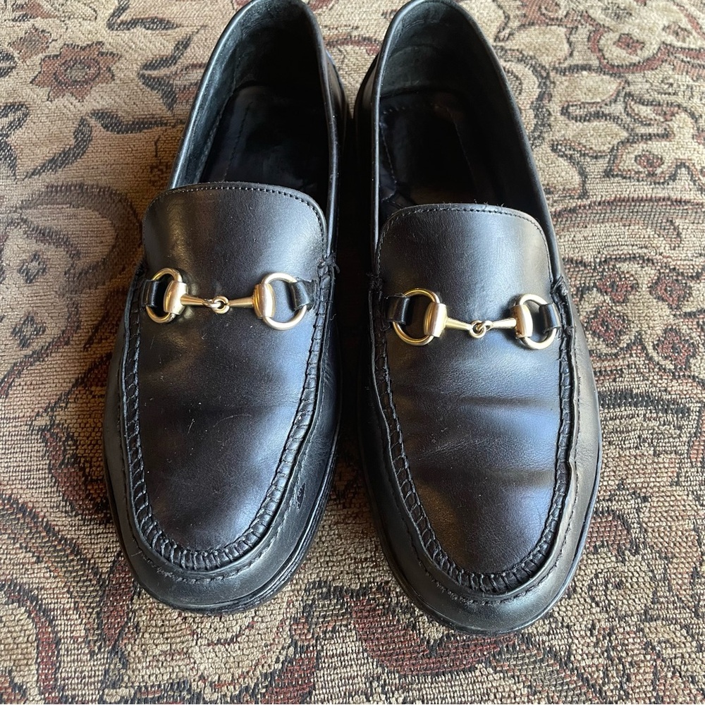 Gucci Horsebit Driving Loafers Leather Black